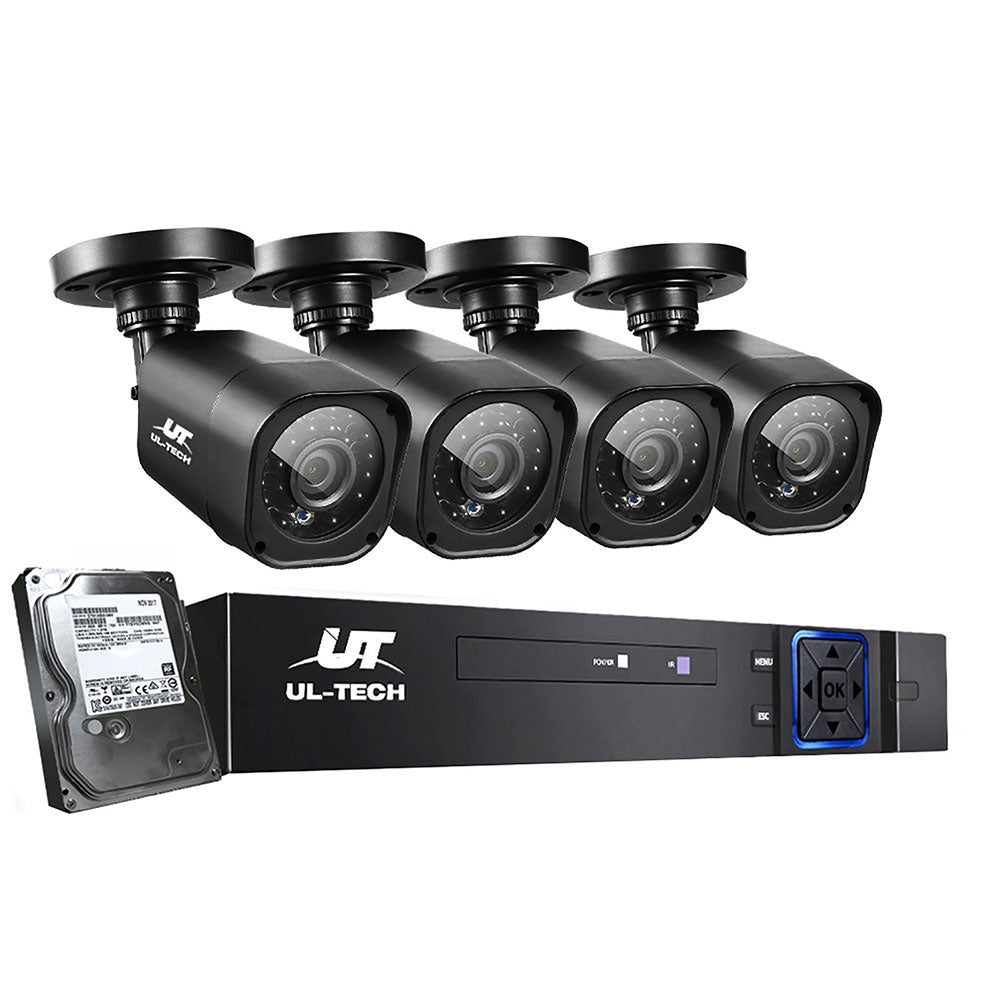 UL-tech CCTV Security System 8CH DVR 4 Cameras 1TB Hard Drive