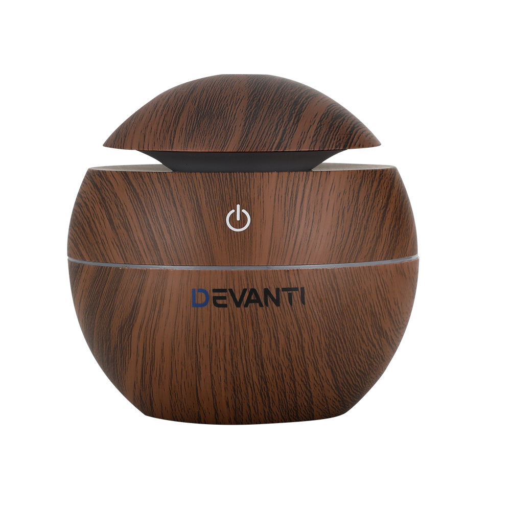 Devanti Aroma Diffuser Aromatherapy Dark Wood 130ml