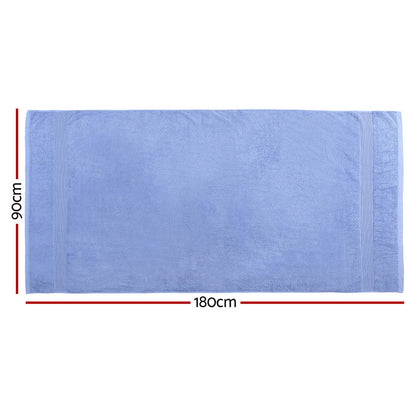 2 Pack Bath Sheets Set Cotton Extra Large Towel Blue