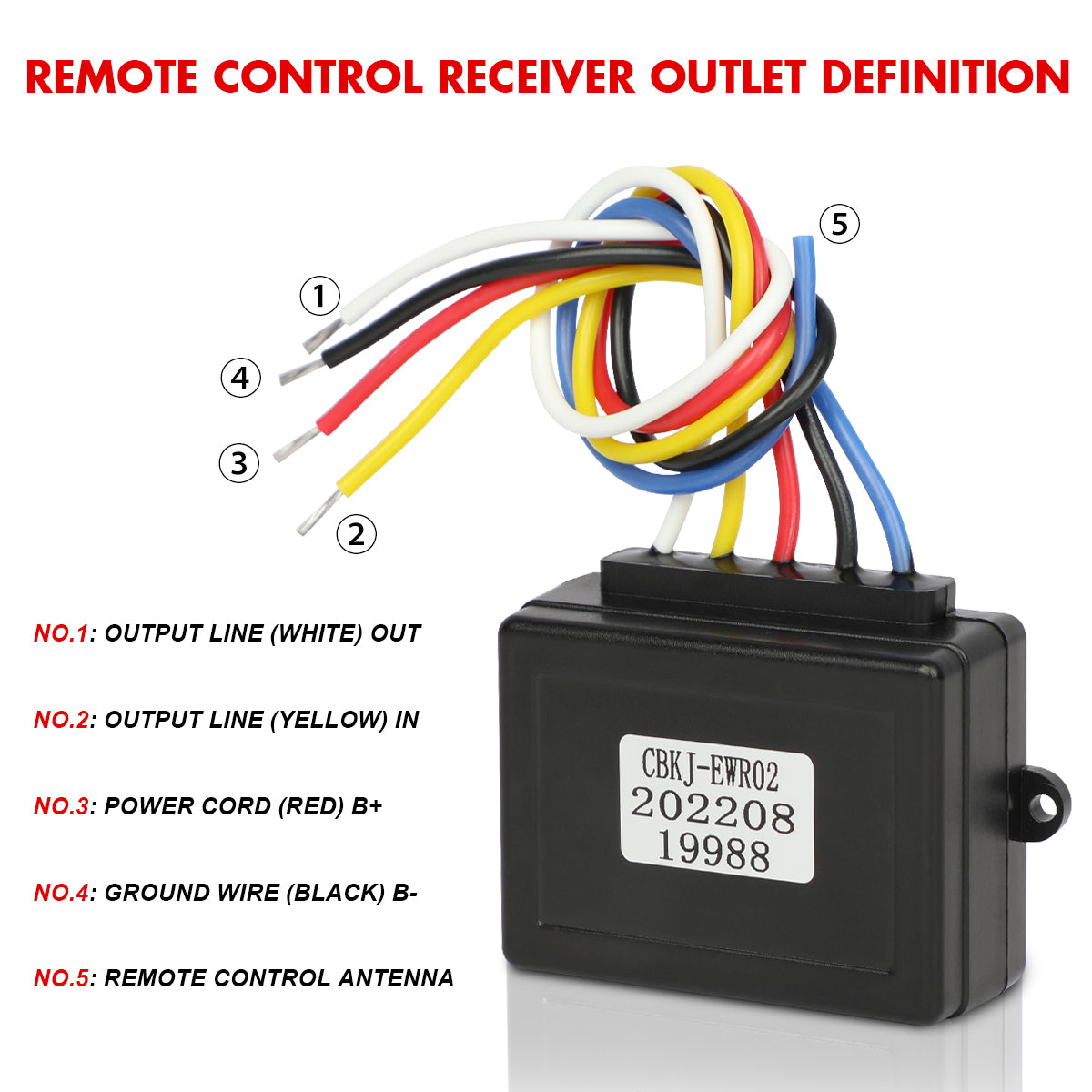 X-BULL Winch Solenoid Relay Wiring Controller 500A 12V and 150ft Wireless Remote 4T Block Pulley