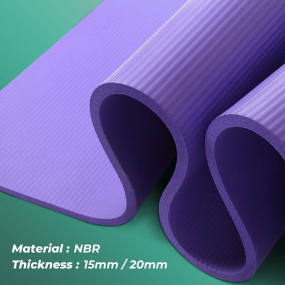 Verpeak NBR Yoga Mat 1.5CM Purple