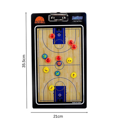 VERPEAK Foldable Basketball Coaching Board with Magnetic Number Pieces & Marker Pen (Black)