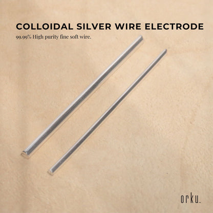 2x 7" Silver Rods 18 Gauge 99.99% High Purity Fine Soft Wire Colloidal Electrode