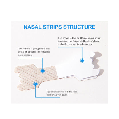 200x Anti Snore Aid Snoring Nasal Strips - Nose Sleeping and Breathing Device