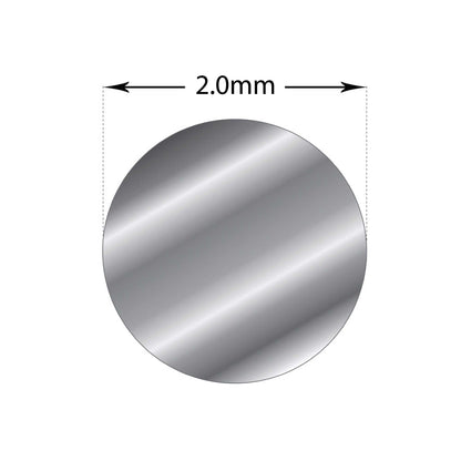 1m Sterling Silver 2mm -Soft Round Wire Rod 12 Gauge Jewellery Craft