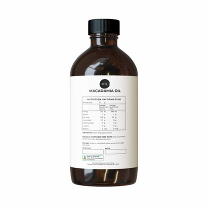 1L Macadamia Nut Oil - Natural Cold Pressed Food Grade 100% Pure Cooking Oils