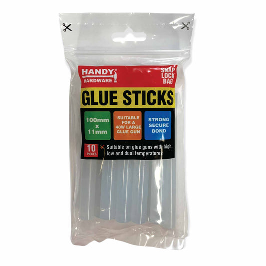 10x Hot Melt Glue Sticks 100mmx11mm Clear 10w Gun Craft Stick Adhesive