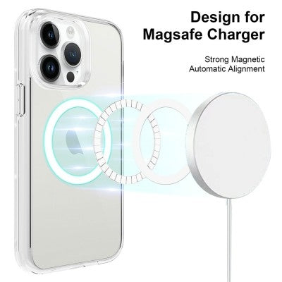 Ultimake Shockproof Transparent Magsafe Cover Case for iPhone 15 Pro Max (Transparent)