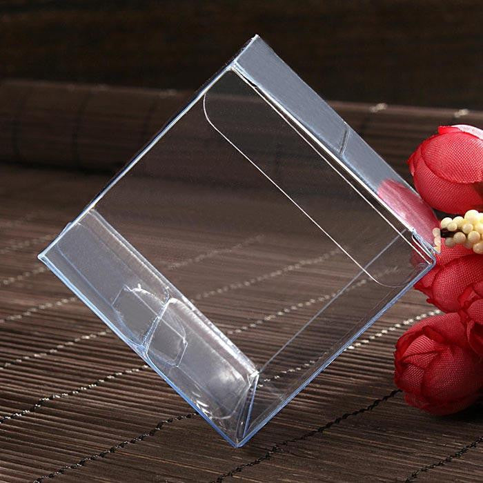 100 Pack of 10cm Square Cube PVC Box -  Product Showcase Clear Plastic Shop Display Storage Packaging Box