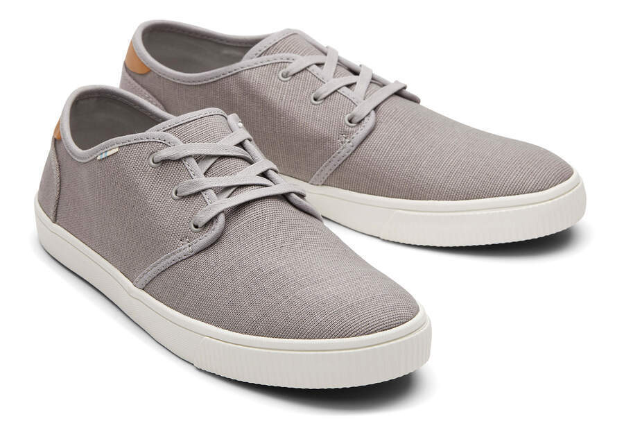 TOMS Mens Canvas Casual Sneakers Low Summer Shoes - Grey - US 11