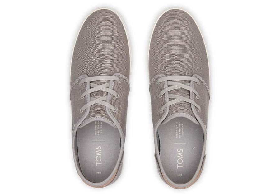 TOMS Mens Canvas Casual Sneakers Low Summer Shoes - Grey - US 11