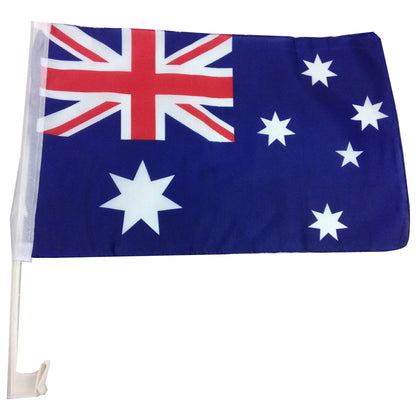 1x AUSTRALIA CAR FLAG with Window Clip Flags Australia Day 30cm x 45cm