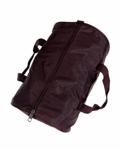 Travel Foldable Duffel Bag Gym Sports Luggage Foldaway School Bags - Maroon