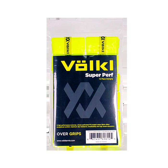 Volkl Super Perf 12 Pack Over Grips Tennis Bulk - Neon Yellow