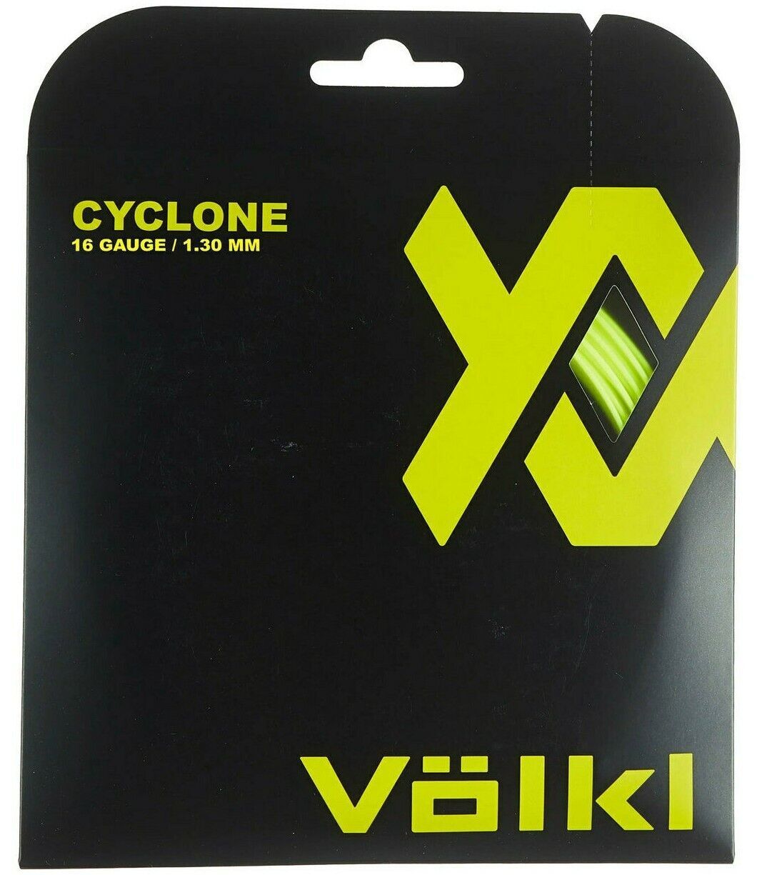 1 Pack Volkl Cyclone 16g/1.30mm Tennis Racquet Strings - Neon Yellow